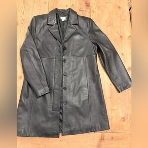 Apt 9 Lambskin Black Leather Jacket Medium